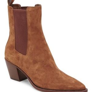 Dolce Vita Shadie H2O Suede Waterproof Point Toe Chelsea Booties